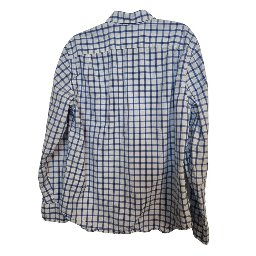 J.Crew Button Down Shirt Mens Plaid Checkered Long Sleeve‎ Cotton Sz L